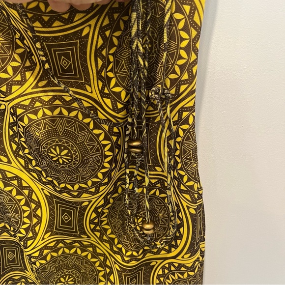 NWT Designer Alexis Yellow Minari Mesh Mini Dress with Halter Tie - Picture 12 of 12